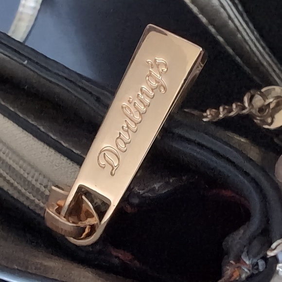 Darlings Metallic Gray Vegan Leather Small Hobo/Crossbody Bag. - Picture 4 of 12